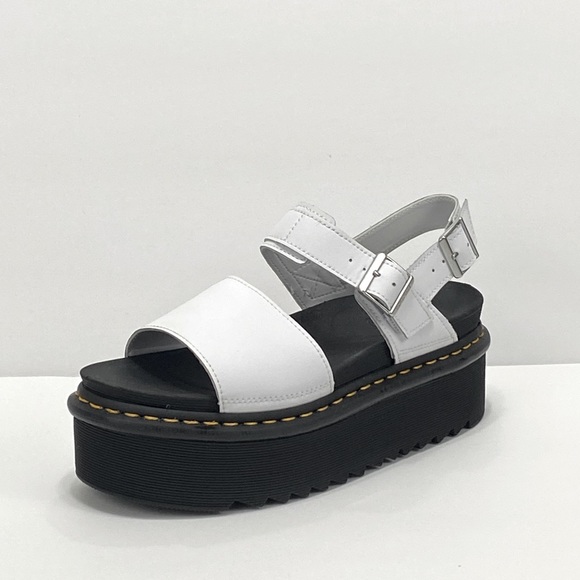 NEW DR MARTENS VOSS QUAD LEATHER PLATFORM SANDAL - Picture 10 of 14